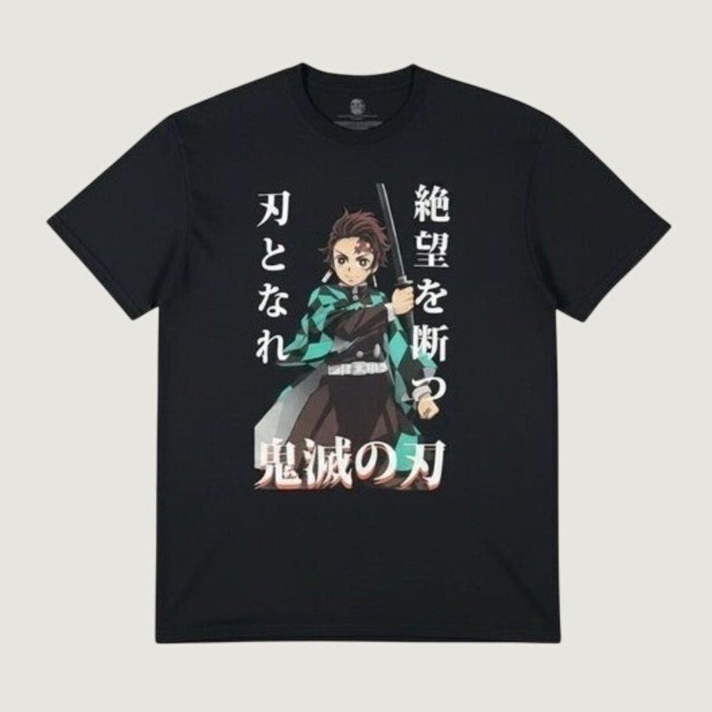 Demon‎ Slayer T-Shirt Tanjiro Kamado Graphic Black XL